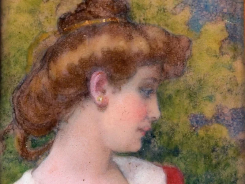 1857-Francois Bulens - Ritratto di una giovane ragazza (1906)